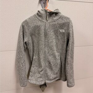 The North Face Heather Gray Zip-Up Hooded Fleece Jacket